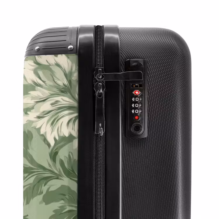 Koffer - Anmutig – Hellgrün – Pflanzen – Muster – Tailliert - Sierlijk - Lichtgroen - Planten - Patroon - Getailleerd NBS - Handbagage koffer - Volwassenen Unisex middel