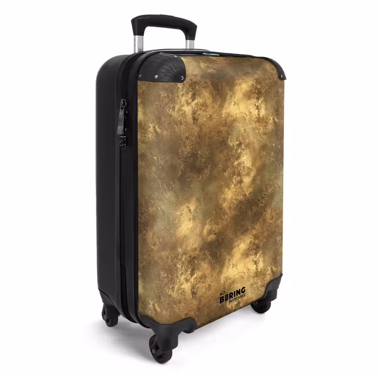 Antiek - Metaallook - Goud NBS - Handbagage koffer - Volwassenen Unisex middel -productfoto_3d