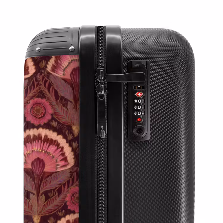 Antiek - Bloemen - Kleurrijk NBS - Handbagage koffer - Volwassenen Unisex middel -slot