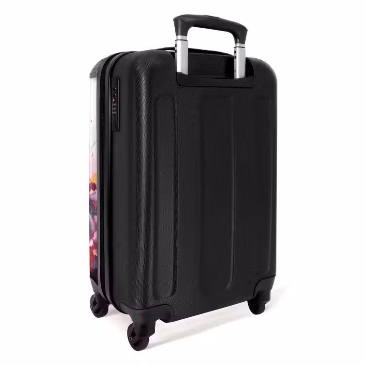 Aquarel paard in kleurexplosie NBS - Handbagage koffer - Unisex middel -achterkant