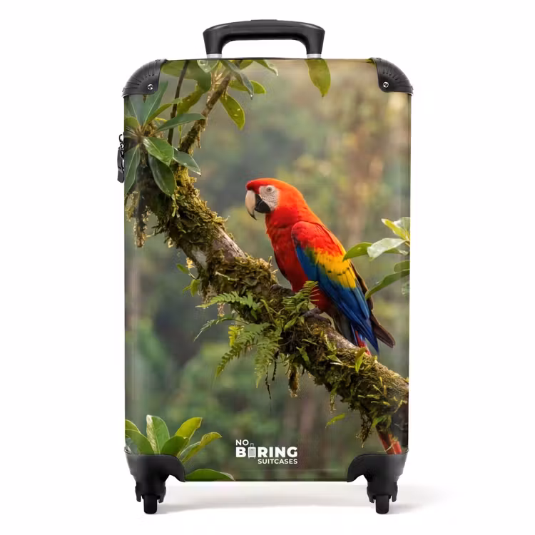 Koffer - Ara – Dschungel – Rot - Ara - Jungle - Rood NBS - Handbagage koffer - Volwassenen Unisex middel