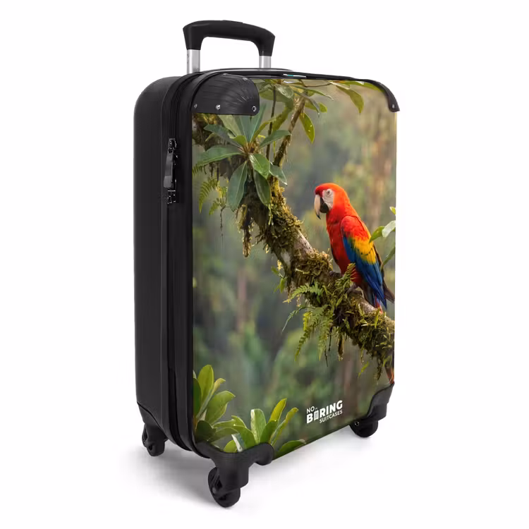 Koffer - Ara – Dschungel – Rot - Ara - Jungle - Rood NBS - Handbagage koffer - Volwassenen Unisex middel