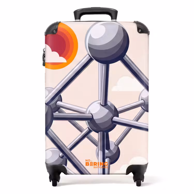 Koffer - Architektur – Geometrie – Stadt – Modern – Grau - Architectuur - Geometrie - Stad - Modern - Grijs NBS - Handbagage koffer - Volwassenen Unisex middel