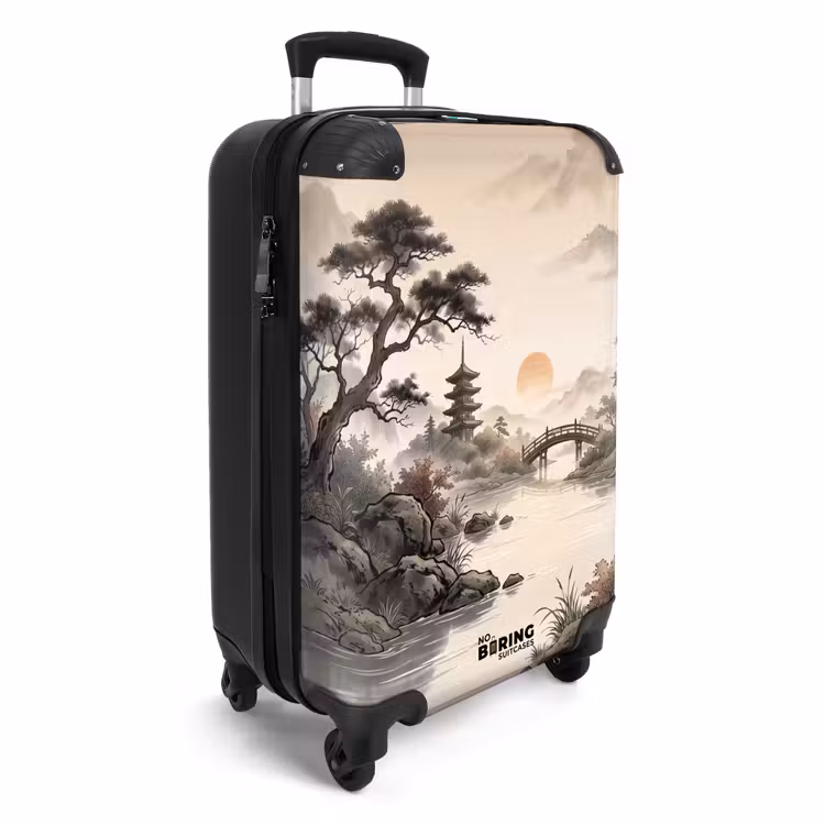 Koffer - Asien – Landschaft – Farbenfroh - Azië - Landschap - Kleurrijk NBS - Handbagage koffer - Volwassenen Unisex middel