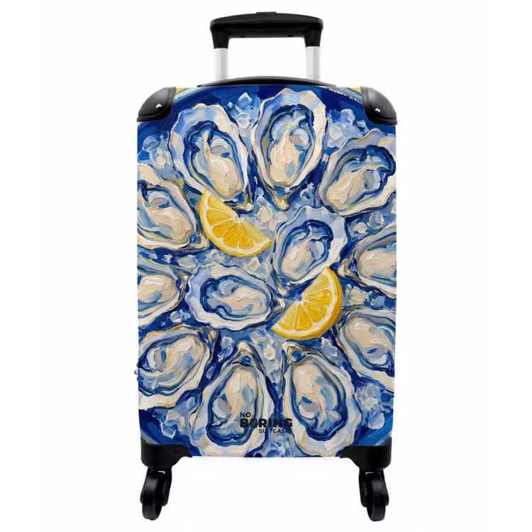 Koffer - Austern – Zitrone – Eis – Modern – Gelb - Oesters - Citroen - IJs - Modern - Geel NBS - Handbagage koffer - Vrouwen middel
