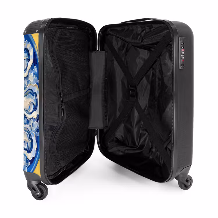 Koffer - Austern – Zitrone – Eis – Modern – Gelb - Oesters - Citroen - IJs - Modern - Geel NBS - Handbagage koffer - Vrouwen middel