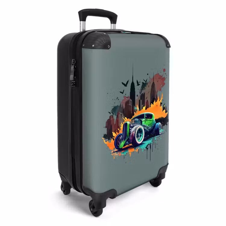 Auto in spookstad NBS - Handbagage koffer - Unisex middel -productfoto_3d