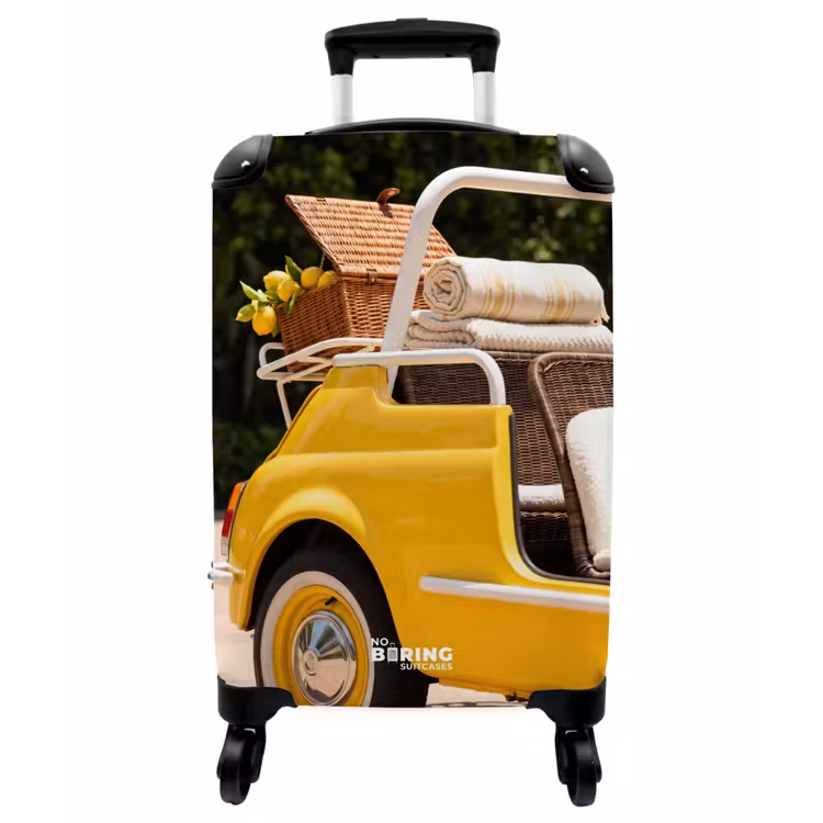 Koffer - Auto – Picknick – Sommer – Gelb - Auto - Picknick - Zomer - Geel NBS - Handbagage koffer - Vrouwen middel