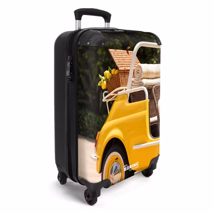 Koffer - Auto – Picknick – Sommer – Gelb - Auto - Picknick - Zomer - Geel NBS - Handbagage koffer - Vrouwen middel