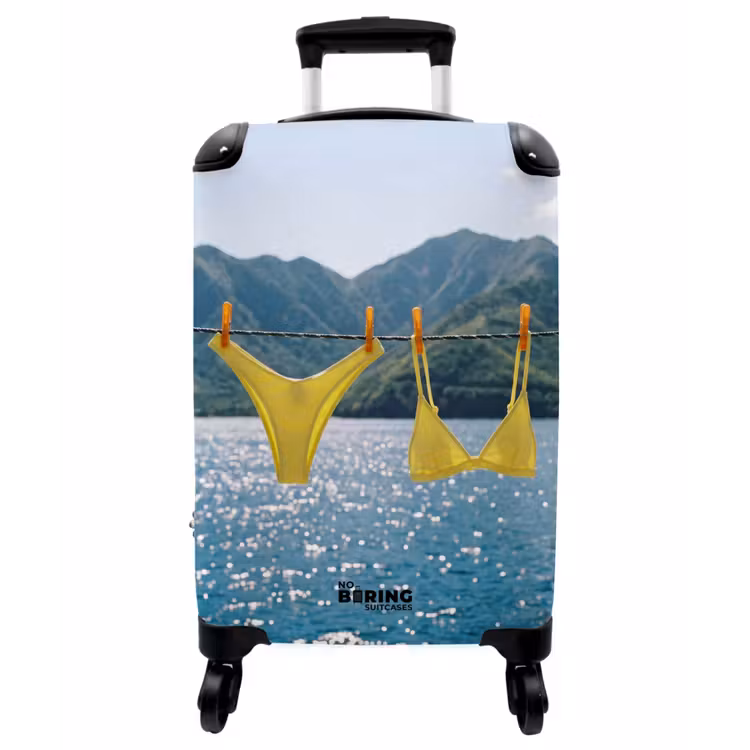 Koffer - Bademode – Bikini – Meer – Berge – Gelb - Badmode - Bikini - Zee - Bergen - Geel NBS - Handbagage koffer - Vrouwen middel