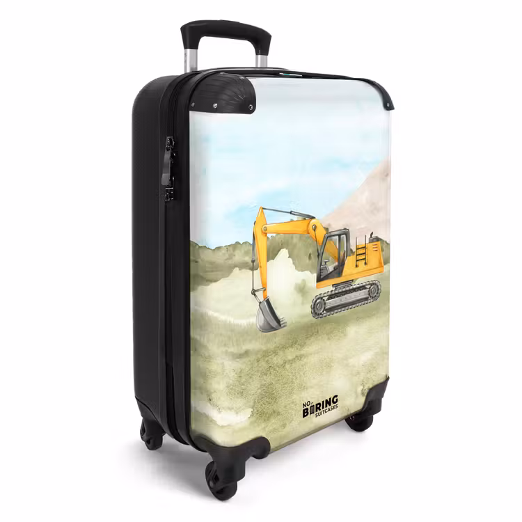 Graafmachine in de natuur NBS - Handbagage koffer - Unisex middel -productfoto_3d