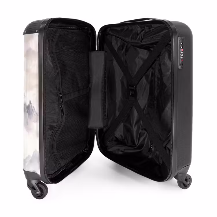 Koffer - Bambus – Asien – Grau - Bamboe - Azië - Grijs NBS - Handbagage koffer - Volwassenen Unisex middel