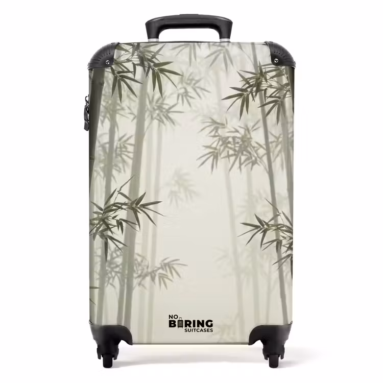 Koffer - Bambus – Wald – Nebel – Natur - Bamboe - Bos - Mist - Natuur NBS - Handbagage koffer - Volwassenen Unisex middel
