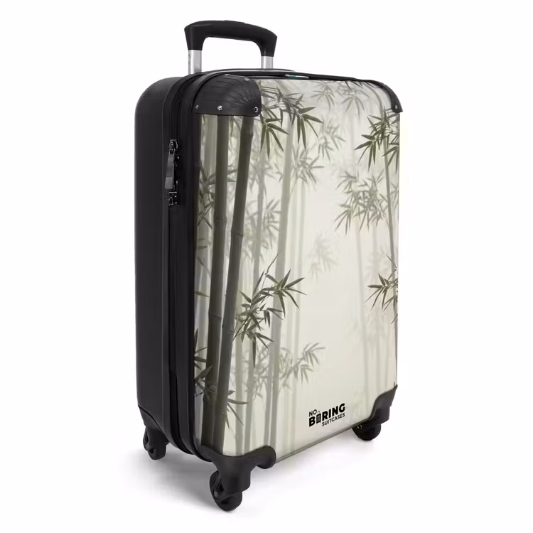 Koffer - Bambus – Wald – Nebel – Natur - Bamboe - Bos - Mist - Natuur NBS - Handbagage koffer - Volwassenen Unisex middel