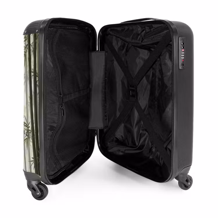 Koffer - Bambus – Wald – Nebel – Natur - Bamboe - Bos - Mist - Natuur NBS - Handbagage koffer - Volwassenen Unisex middel