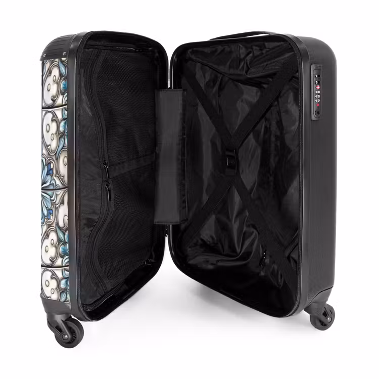 Barok - Tegel - Kleurrijk NBS - Handbagage koffer - Volwassenen Unisex middel -binnenkant