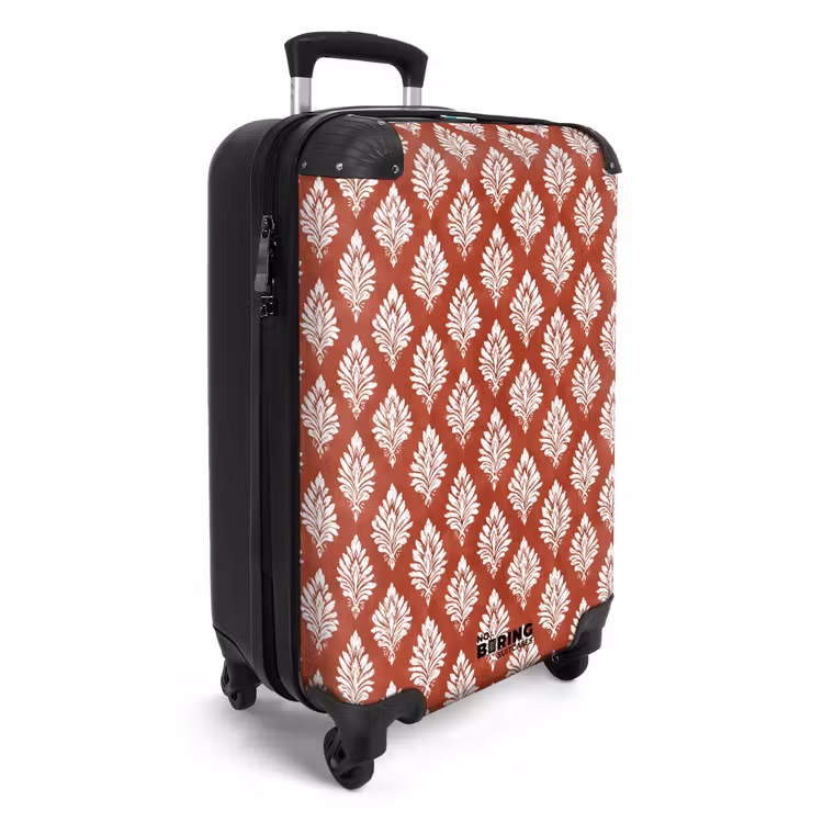 Barok print rood NBS - Handbagage koffer - Volwassenen Unisex middel -productfoto_3d
