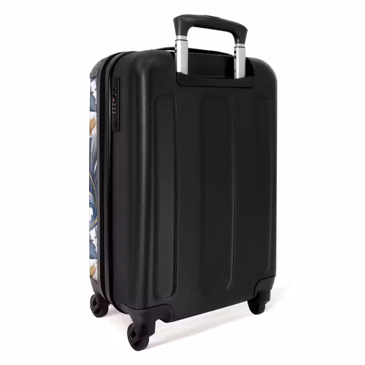 Barok bladeren goud bruin NBS - Handbagage koffer - Volwassenen Unisex middel -achterkant