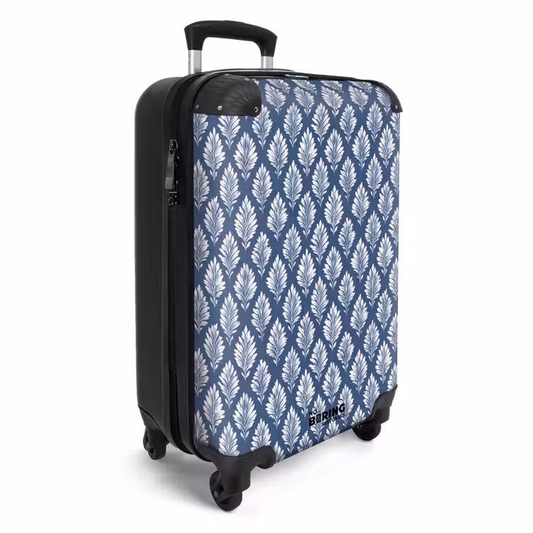 Barok patroon blauw NBS - Handbagage koffer - Volwassenen Unisex middel -productfoto_3d