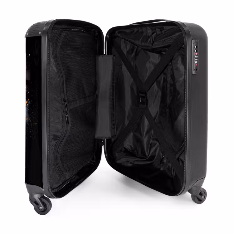 Basketbal met graffiti NBS - Handbagage koffer - Unisex middel -binnenkant