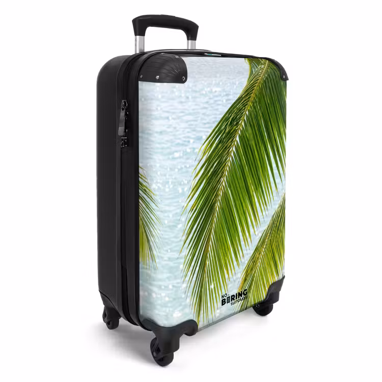 Koffer - Baum – Blätter – Wasser – tropisch – grün - Boom - Bladeren - Water - Tropisch - Groen NBS - Handbagage koffer - Volwassenen Unisex middel