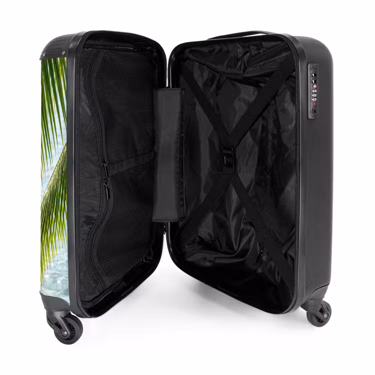 Koffer - Baum – Blätter – Wasser – tropisch – grün - Boom - Bladeren - Water - Tropisch - Groen NBS - Handbagage koffer - Volwassenen Unisex middel