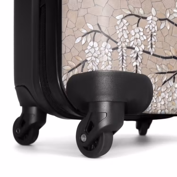Koffer - Baum – Blumen – Mosaik – Kunst – Weiß - Boom - Bloemen - Mozaïek - Kunst - Wit NBS - Handbagage koffer - Volwassenen Unisex middel