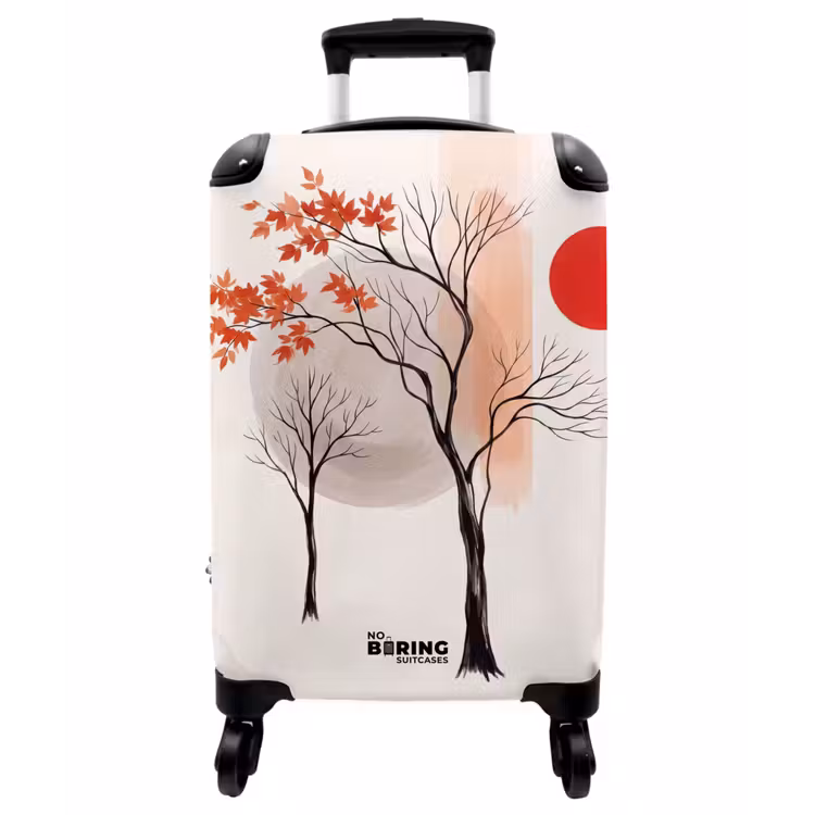 Koffer - Baum – Rot – Abstrakt - Boom - Rood - Abstract NBS - Handbagage koffer - Vrouwen middel