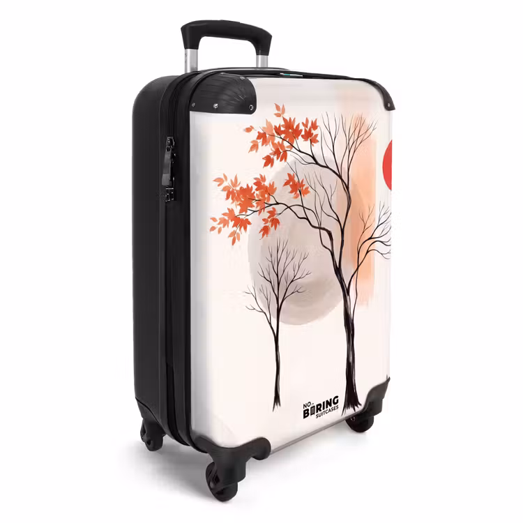 Koffer - Baum – Rot – Abstrakt - Boom - Rood - Abstract NBS - Handbagage koffer - Vrouwen middel