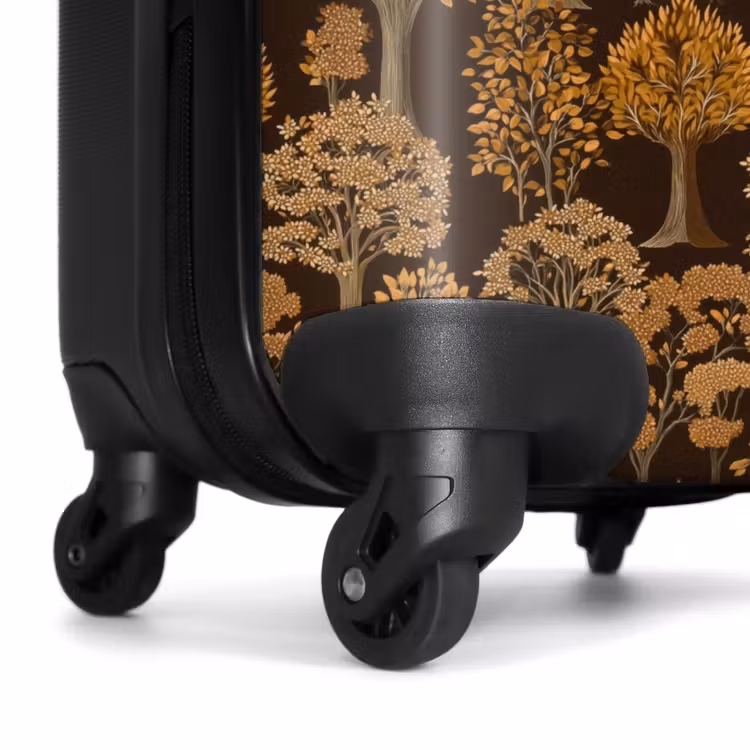 Koffer - Bäume – Muster – Braun - Bomen - Patroon - Bruin NBS - Handbagage koffer - Vrouwen middel