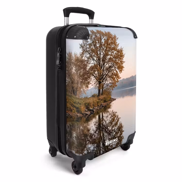 Koffer - Bäume – Spiegelung – Wasser – Sonnenaufgang – Gelassenheit - Bomen - Reflectie - Water - Zonsopgang - Serene NBS - Handbagage koffer - Volwassenen Unisex middel