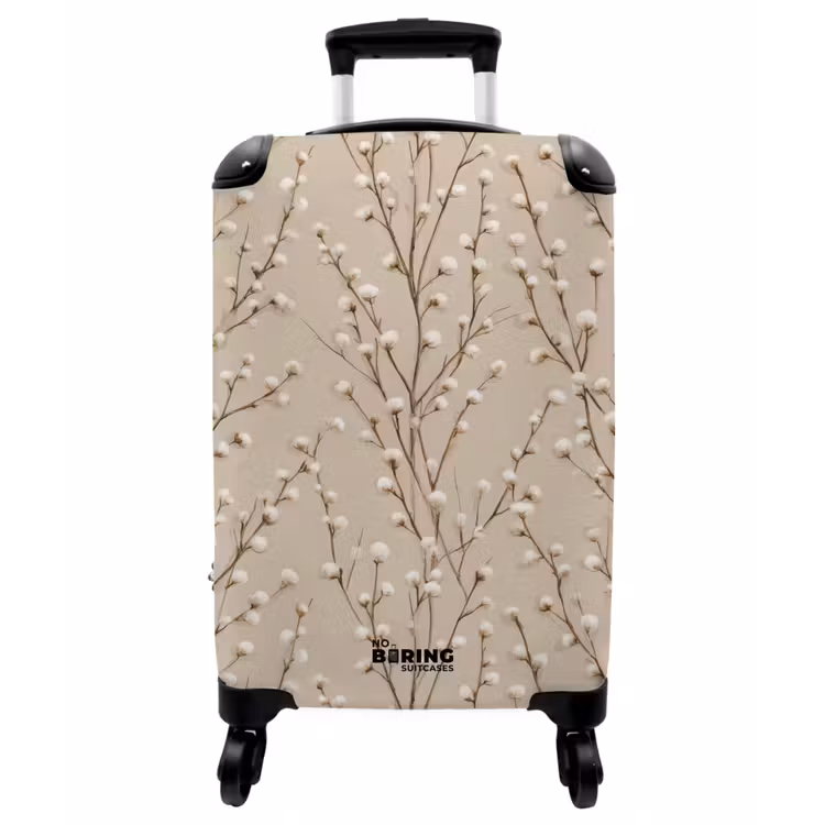 Koffer - Baumwolle – Natur – Taupe - Katoen - Natuur - Taupe NBS - Handbagage koffer - Vrouwen middel