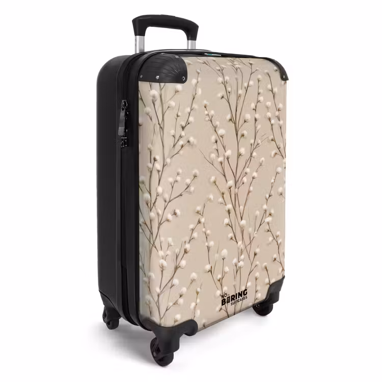 Koffer - Baumwolle – Natur – Taupe - Katoen - Natuur - Taupe NBS - Handbagage koffer - Vrouwen middel