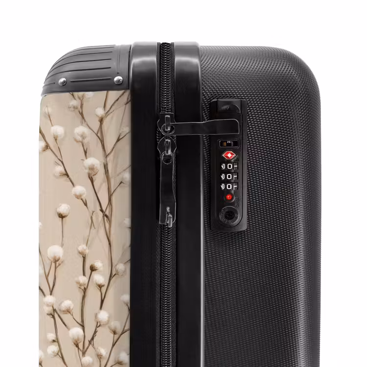 Koffer - Baumwolle – Natur – Taupe - Katoen - Natuur - Taupe NBS - Handbagage koffer - Vrouwen middel