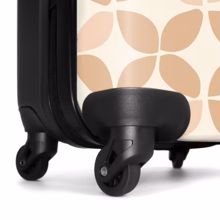 Koffer - Beige – Blätter – Minimalistisch – Muster - Beige - Bladeren - Minimalistisch - Patroon NBS - Handbagage koffer - Vrouwen middel
