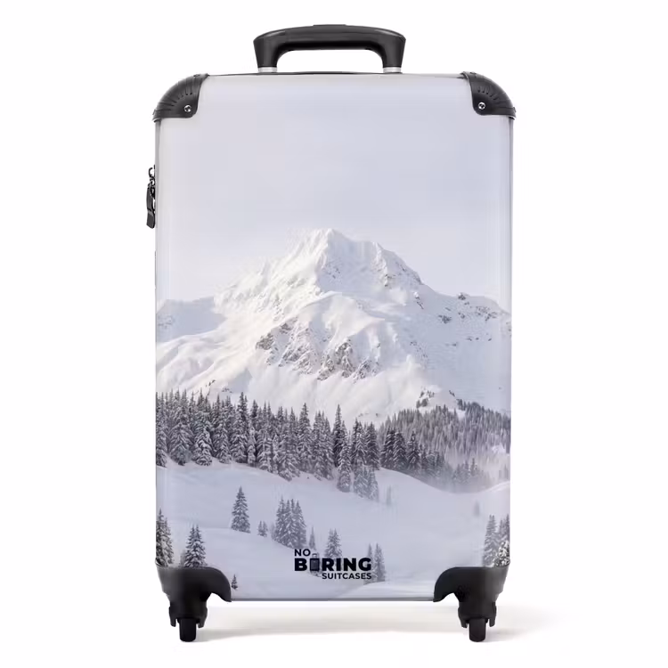 Koffer - Berg – Schnee – Winter – Natur – Weiß - Berg - Sneeuw - Winter - Natuur - Wit NBS - Handbagage koffer - Volwassenen Unisex middel