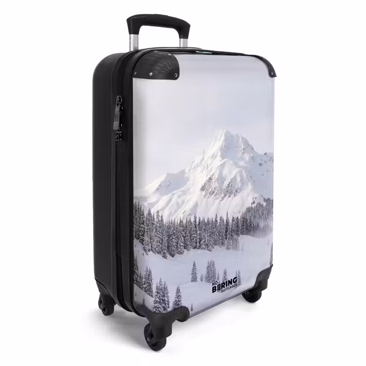 Koffer - Berg – Schnee – Winter – Natur – Weiß - Berg - Sneeuw - Winter - Natuur - Wit NBS - Handbagage koffer - Volwassenen Unisex middel