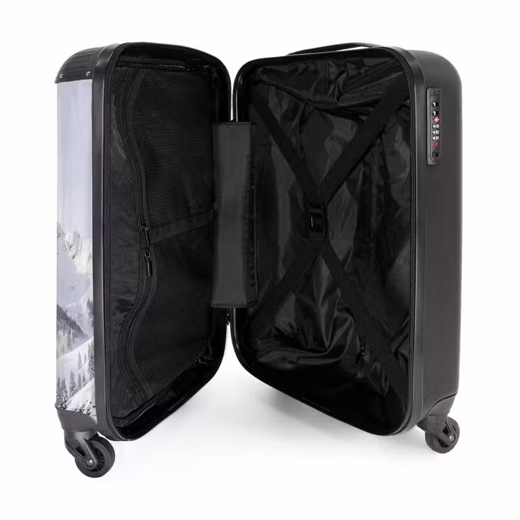 Koffer - Berg – Schnee – Winter – Natur – Weiß - Berg - Sneeuw - Winter - Natuur - Wit NBS - Handbagage koffer - Volwassenen Unisex middel