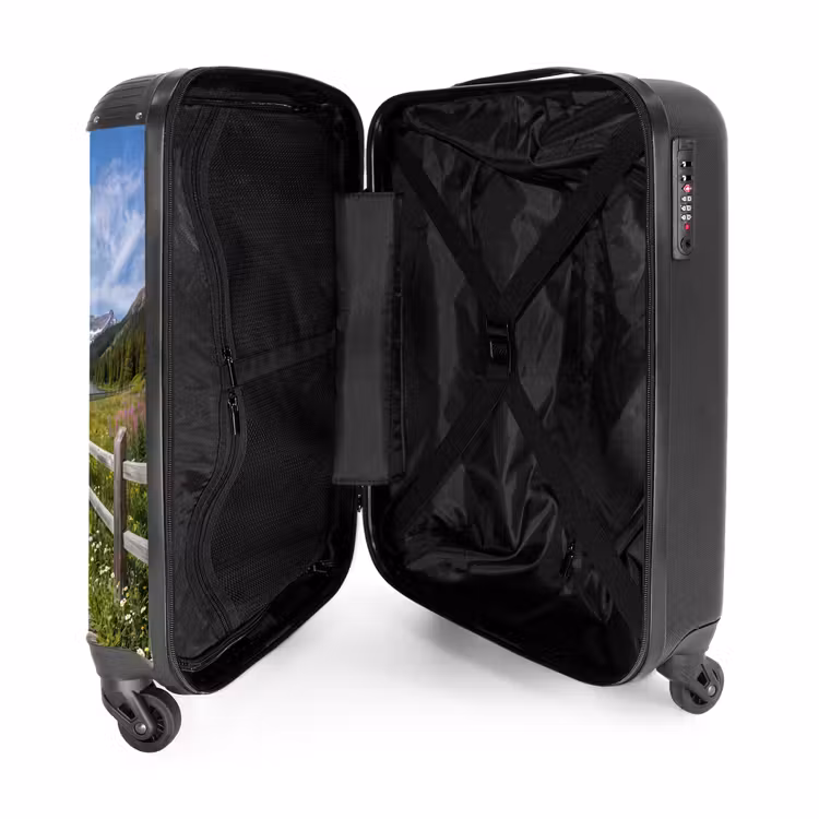 Koffer - Berge – See – Landschaft – Blau - Bergen - Meer - Landschap - Blauw NBS - Handbagage koffer - Volwassenen Unisex middel