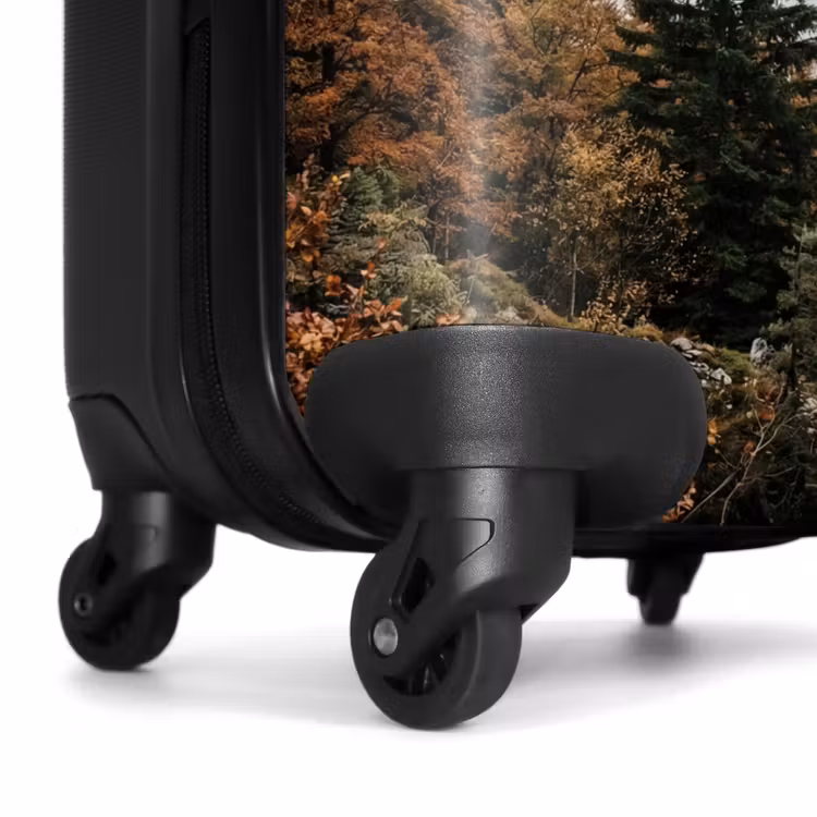 Koffer - Berge – Tal – Nebel – Herbst – Natur - Bergen - Vallei - Mist - Herfst - Natuur NBS - Handbagage koffer - Volwassenen Unisex middel