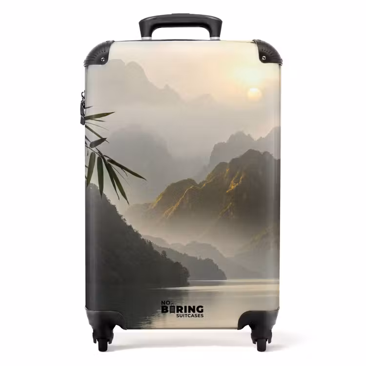 Koffer - Berge – Wasser – Nebel – Natur – Landschaft - Bergen - Water - Mist - Natuur - Landschap NBS - Handbagage koffer - Volwassenen Unisex middel