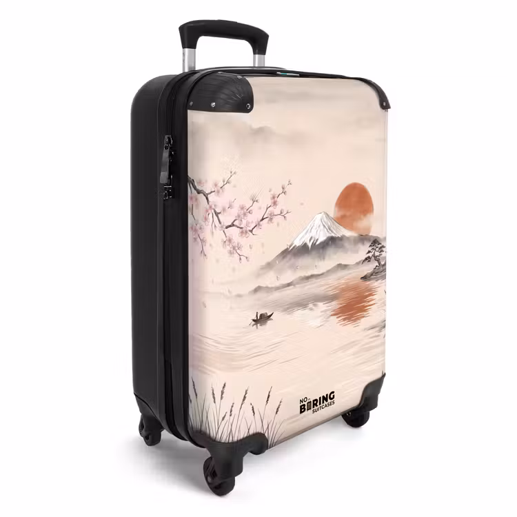 Koffer - Berggipfel – See – Blüten - Bergtop - Meer - Bloesem NBS - Handbagage koffer - Volwassenen Unisex middel