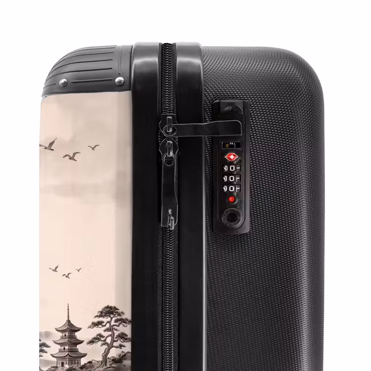 Koffer - Berggipfel – See – Blüten - Bergtop - Meer - Bloesem NBS - Handbagage koffer - Volwassenen Unisex middel