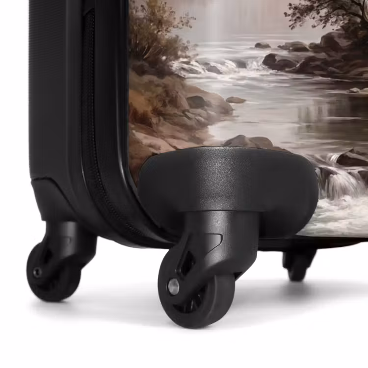 Koffer - Berglandschaft – See – Berge – Tal – Klassisch - Berglandschap - Meer - Bergen - Vallei - Klassiek NBS - Handbagage koffer - Volwassenen Unisex middel
