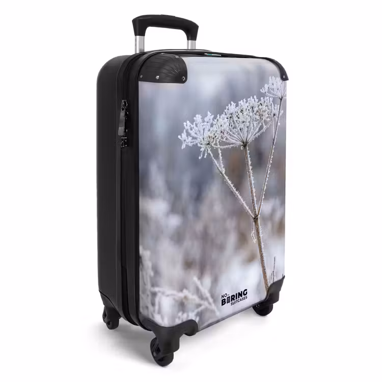 Koffer - Bildschirmblume – Reif – Kristalle – Winter – Zart - Schermbloem - Rijp - Kristallen - Winter - Delicaat NBS - Handbagage koffer - Volwassenen Unisex middel