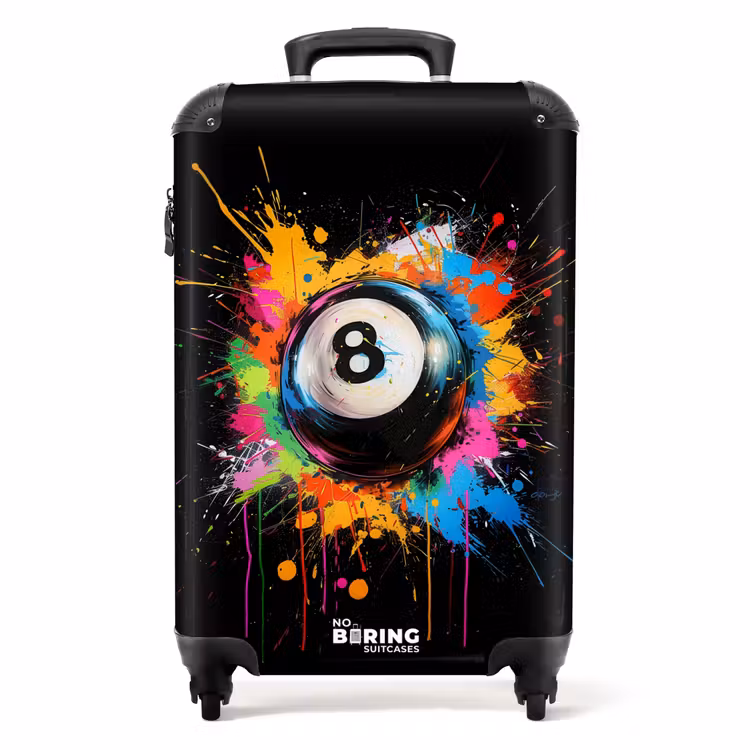 Biljart bal met graffiti NBS - Handbagage koffer - Unisex middel -productfoto_recht