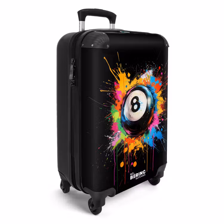Biljart bal met graffiti NBS - Handbagage koffer - Unisex middel -productfoto_3d