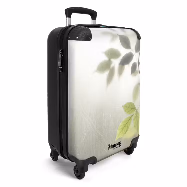Koffer - Blatt – Schatten – Natur – Abstrakt – Grün - Blad - Schaduw - Natuur - Abstract - Groen NBS - Handbagage koffer - Volwassenen Unisex middel
