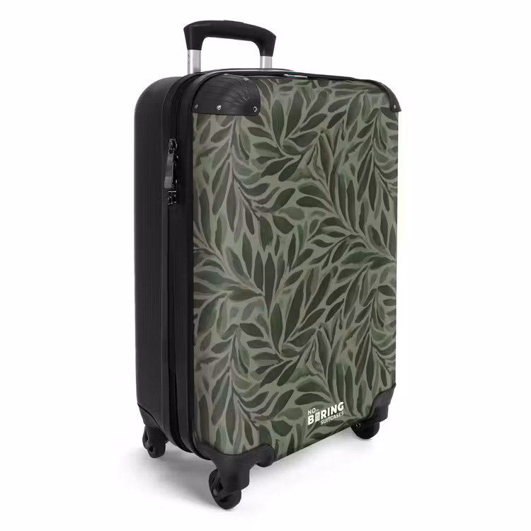 Bladeren - Organisch - Groen NBS - Handbagage koffer - Volwassenen Unisex middel -productfoto_3d