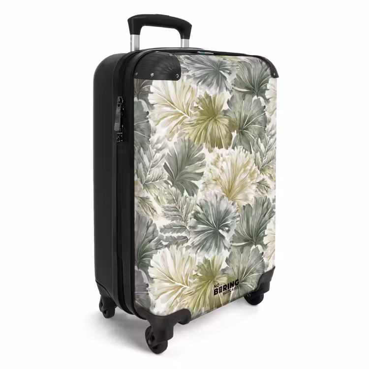 Bladeren - Botanisch - Groen NBS - Handbagage koffer - Volwassenen Unisex middel -productfoto_3d